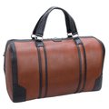 Mckleinusa McKlein USA 18190 20 in. U Series Kinzie Leather Two-Tone Tablet Carry-All Duffel Bag; Brown 18190